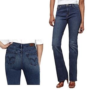 Levi's 512 Perfectly Slimming Boot Cut Dark Wash Jeans Size 6